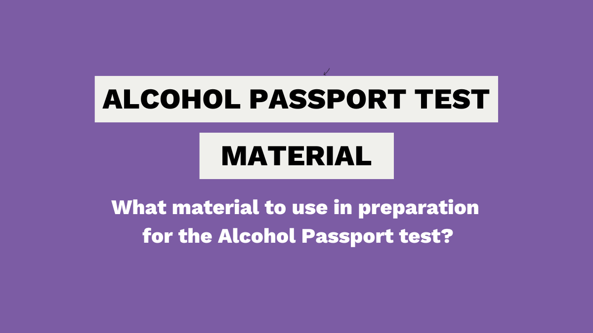 Alcohol Passport material